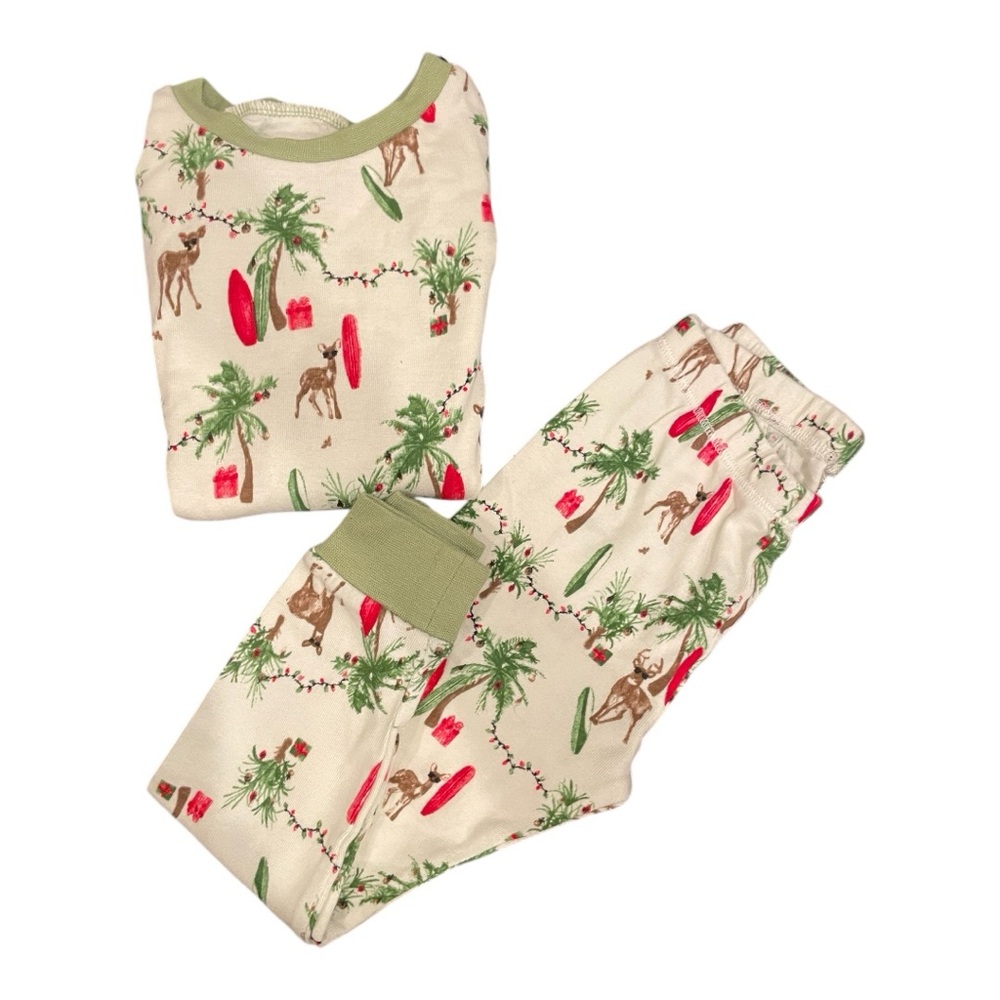 Burt’s Bees Christmas Palms 2 piece Pajamas